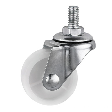 Light Duty Swivel White PP Threaded Stem Casters